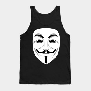 Minimalist Guy fawkes Tank Top